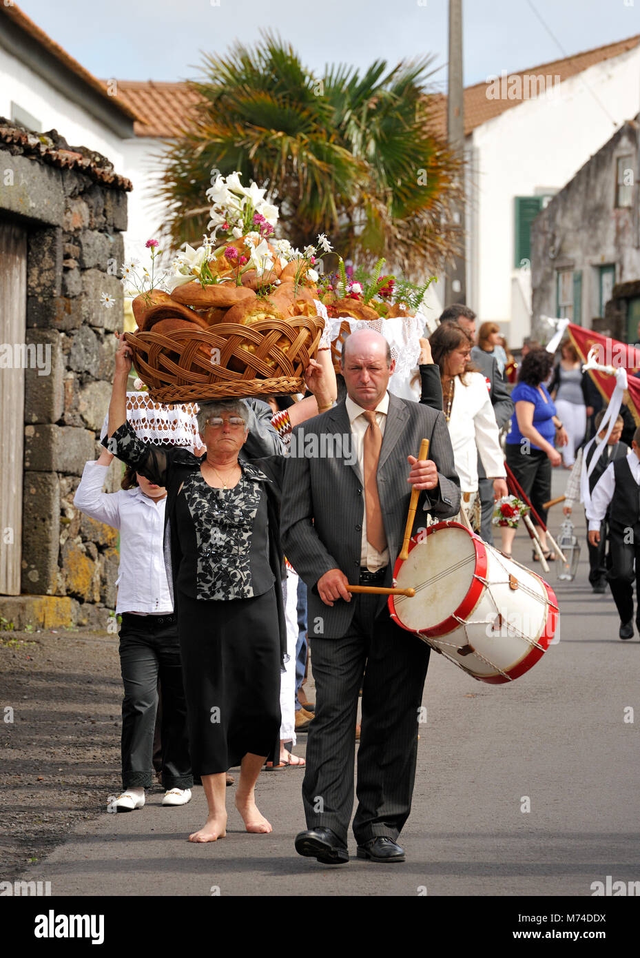 Lo Spirito Santo (Espírito Santo) festeggiamenti a Criação Velha. Pico, isole Azzorre, Portogallo Foto Stock