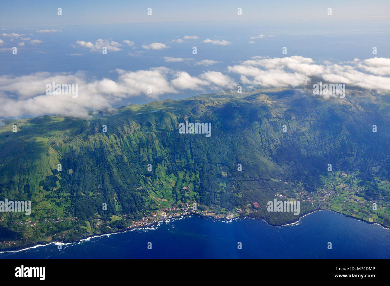 Vista aerea del Pico. Isole Azzorre, Portogallo Foto Stock
