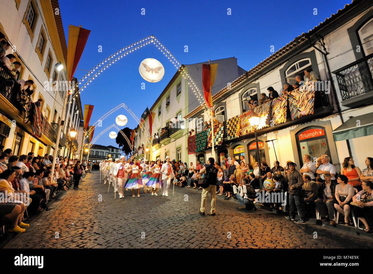 Sfilata di São João giorno. Angra do Heroísmo. Terceira, isole Azzorre, Portogallo Foto Stock