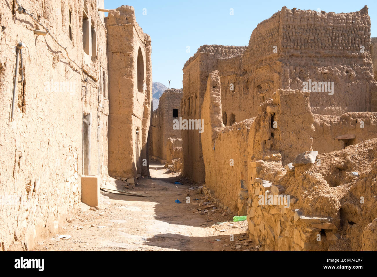 Vecchio villaggio di Al Hamra , Nizwa, Sultanato di Oman Foto Stock