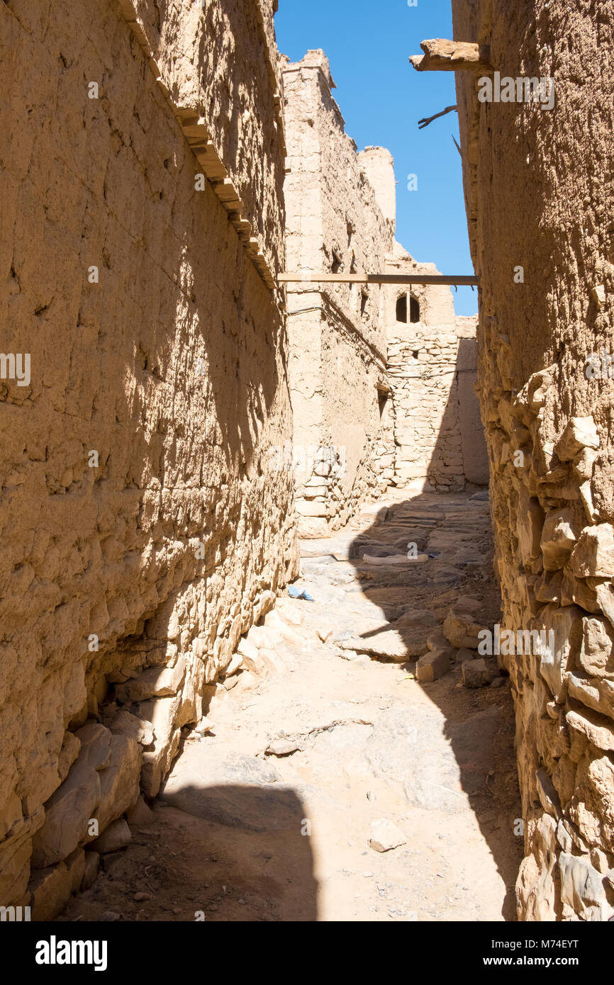 Vecchio villaggio di Al Hamra , Nizwa, Sultanato di Oman Foto Stock