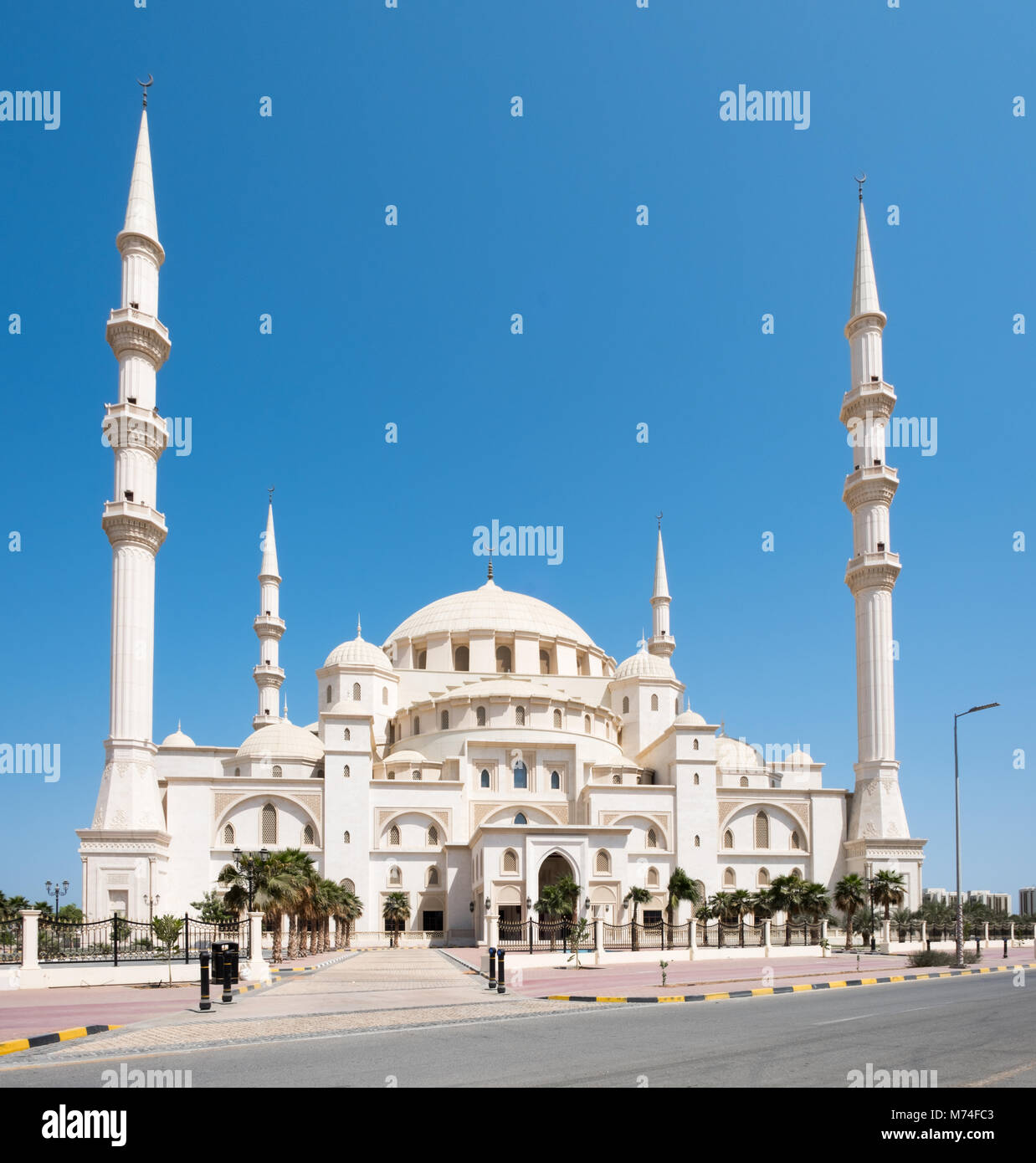 Moschea Sheikh Zayed, Fujairah, Emirati Arabi Uniti Foto Stock