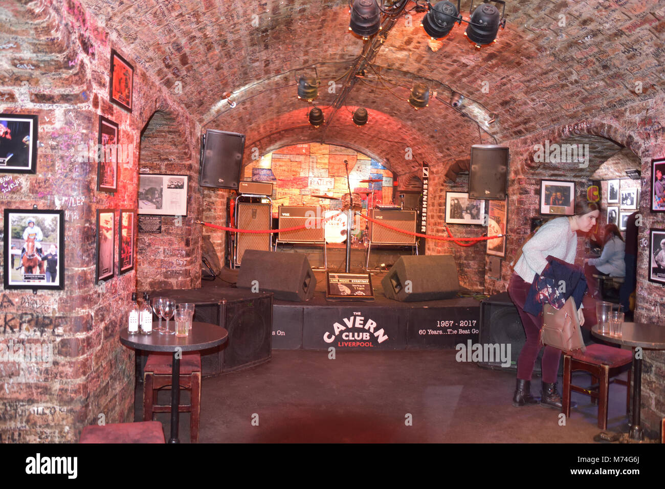 All'interno del Cavern Club di Liverpool Foto Stock