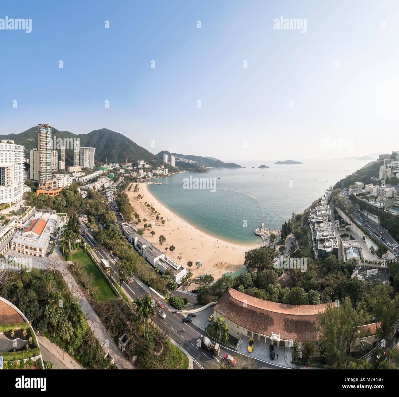 Vista della spiaggia di Repulse Bay. Hong Kong. Foto Stock