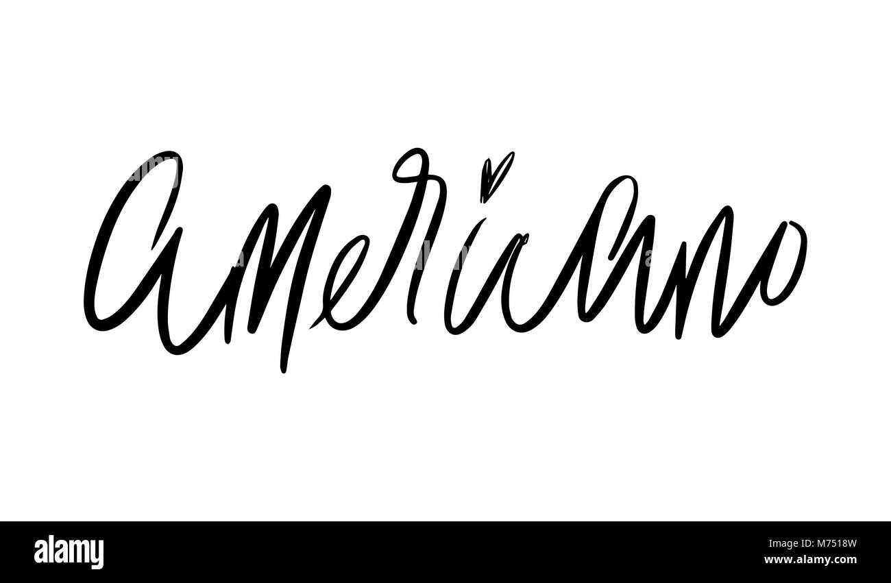 Illustrazione Vettoriale di caratteri scritti a mano. Gli elementi del vettore per un coffee shop, mercato, design cafe, il ristorante menu e ricette. Illustrazione Vettoriale