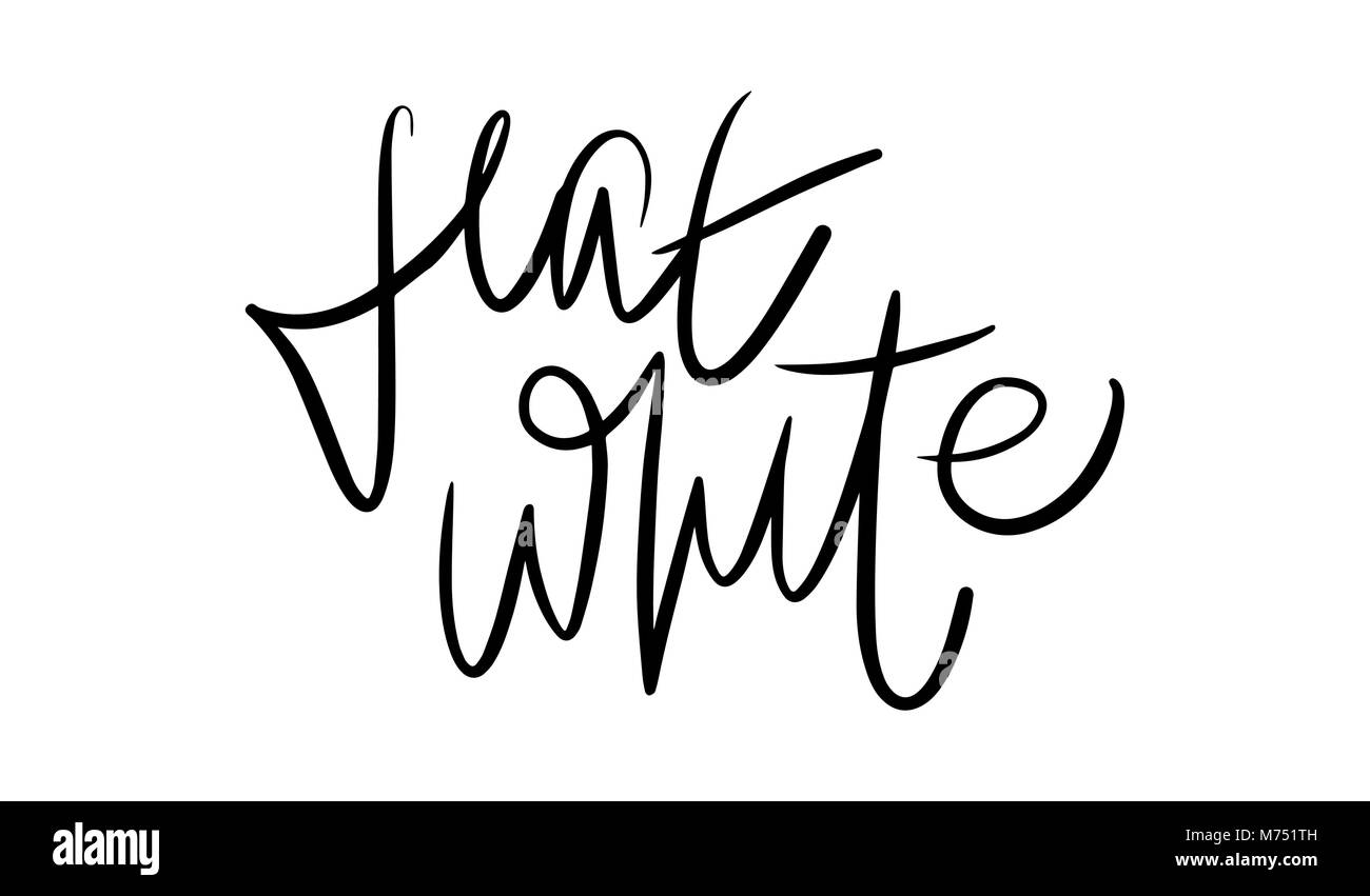 Illustrazione Vettoriale di caratteri scritti a mano. Gli elementi del vettore per un coffee shop, mercato, design cafe, il ristorante menu e ricette. Illustrazione Vettoriale