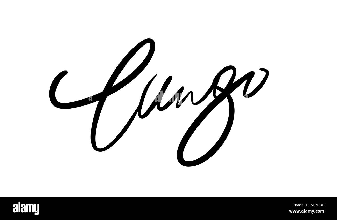 Lungo lettering. Illustrazione Vettoriale di caratteri scritti a mano. Gli elementi del vettore per un coffee shop, mercato, design cafe, il ristorante menu e ricette. Illustrazione Vettoriale