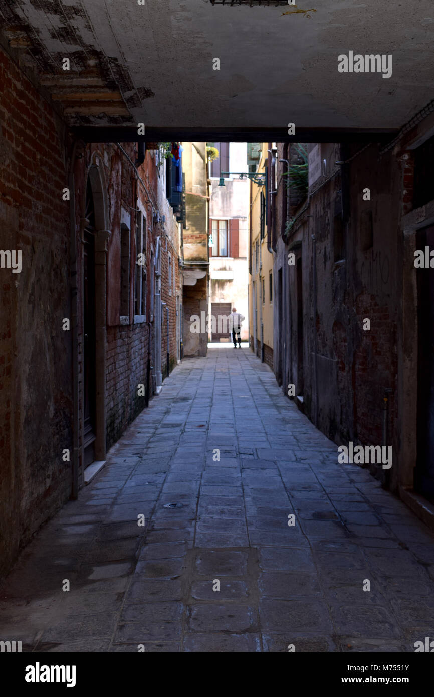 Classic immagini di Venezia, Italia con lo stile di vita e compresi i canali, edifici e piazze. Foto Stock