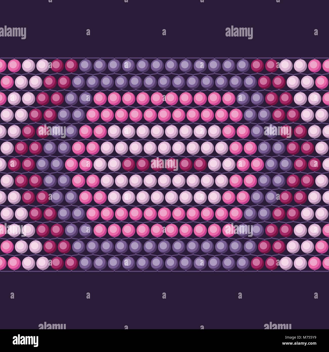 Etnici perle africane di colore in astratto modello senza giunture Illustrazione Vettoriale