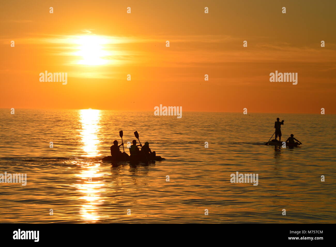 Punta del Este tramonto sulla spiaggia. Uruguay. 2015. Playa Mansa Foto Stock