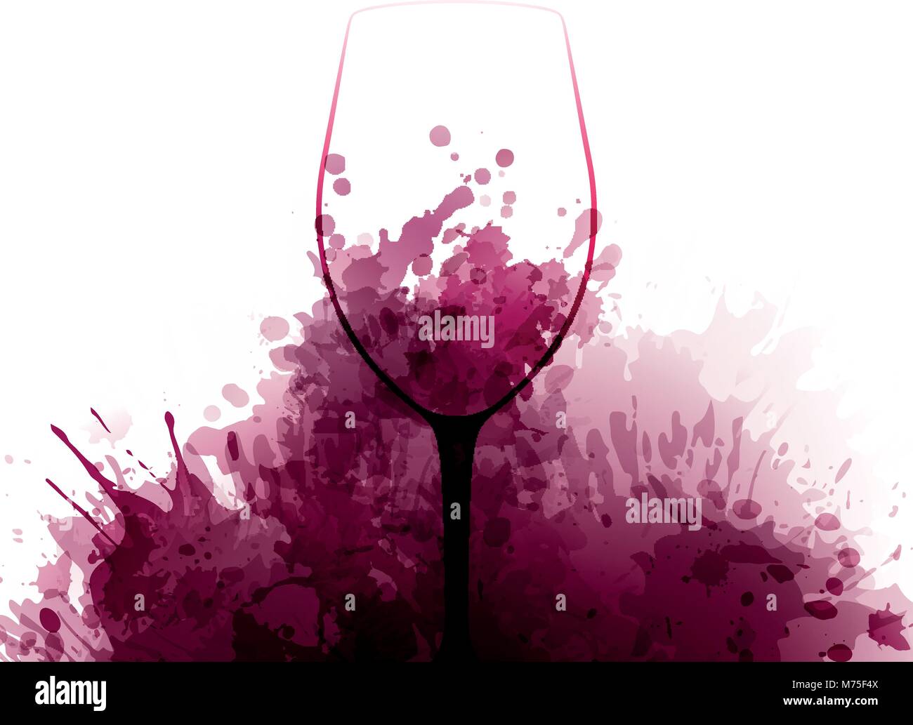 Modello per promozioni o presentazioni di vino eventi. Texture di sfondo di macchie di vino. Vettore Illustrazione Vettoriale