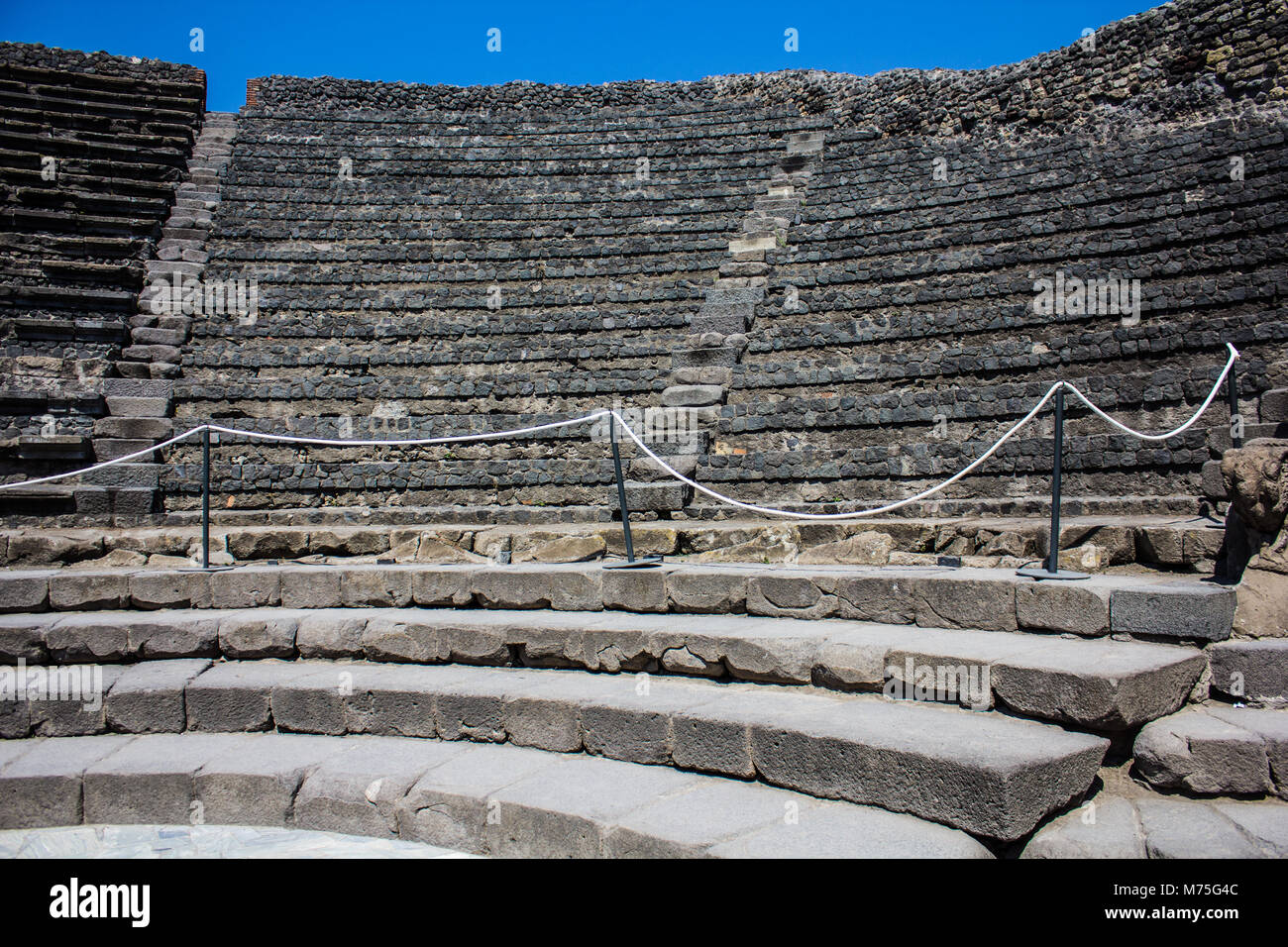 Resti del teatro di Pompei Foto Stock