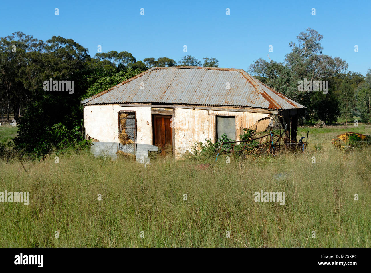 Abbandonato il paese a casa dal xix secolo, Nuovo Galles del Sud, Australia. Foto Stock