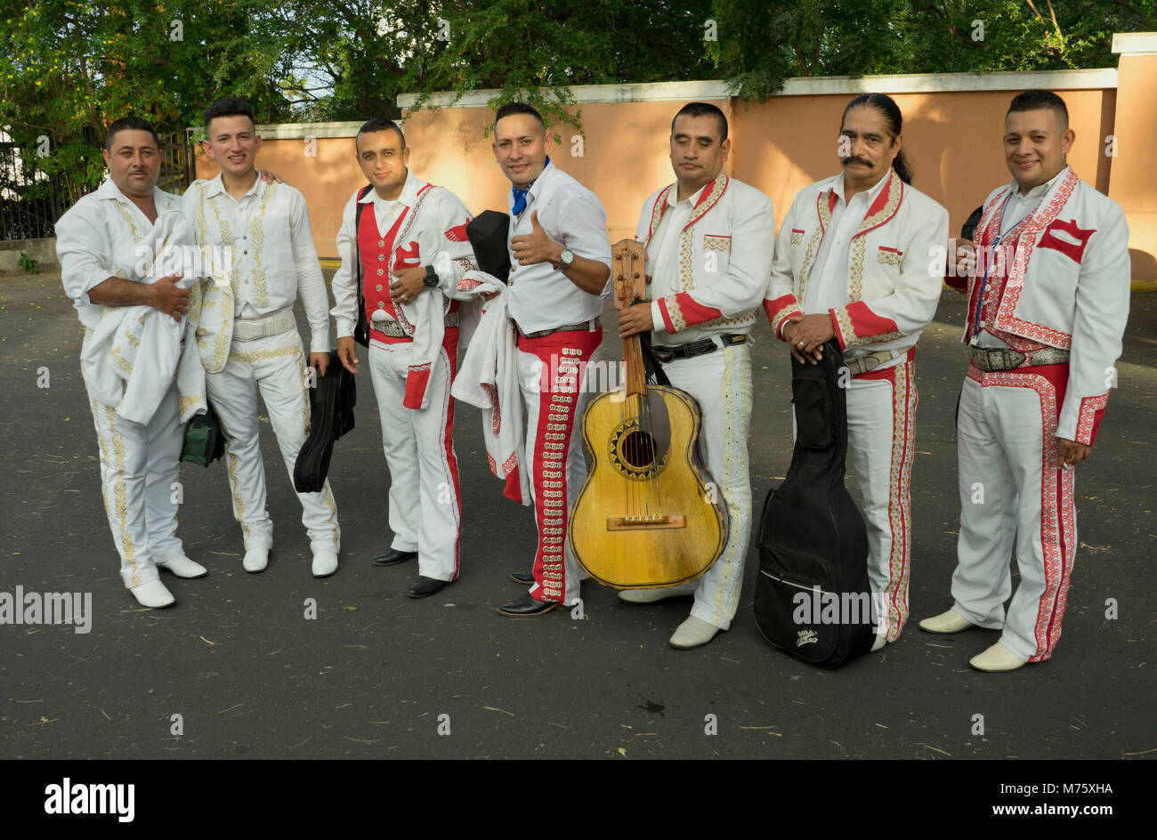 Band di musicisti Mariachi a Managua, Nicaragua Foto Stock