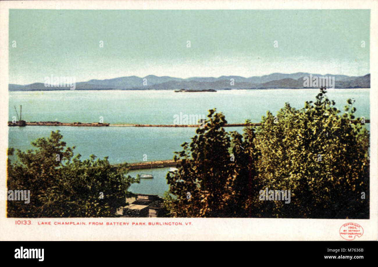 Lago Champlain, da Battery Park (BNI 2575) Foto Stock