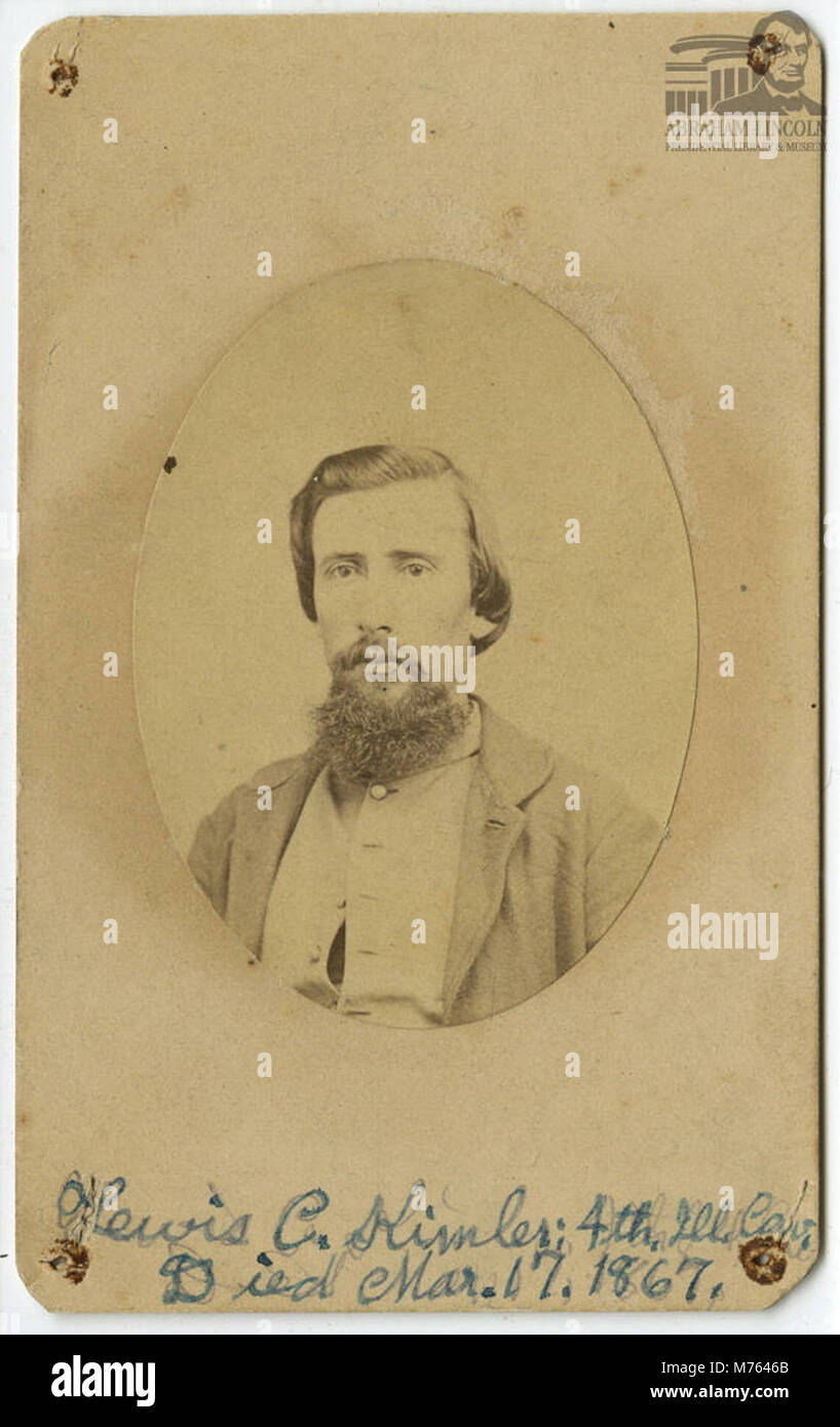 Un ritratto di Lewis C. Kimler, una figura significativa nella storia americana, noto per i suoi contributi al suo campo e la sua influenza nella sua comunità durante la fine del XIX e l'inizio del XX secolo. Foto Stock