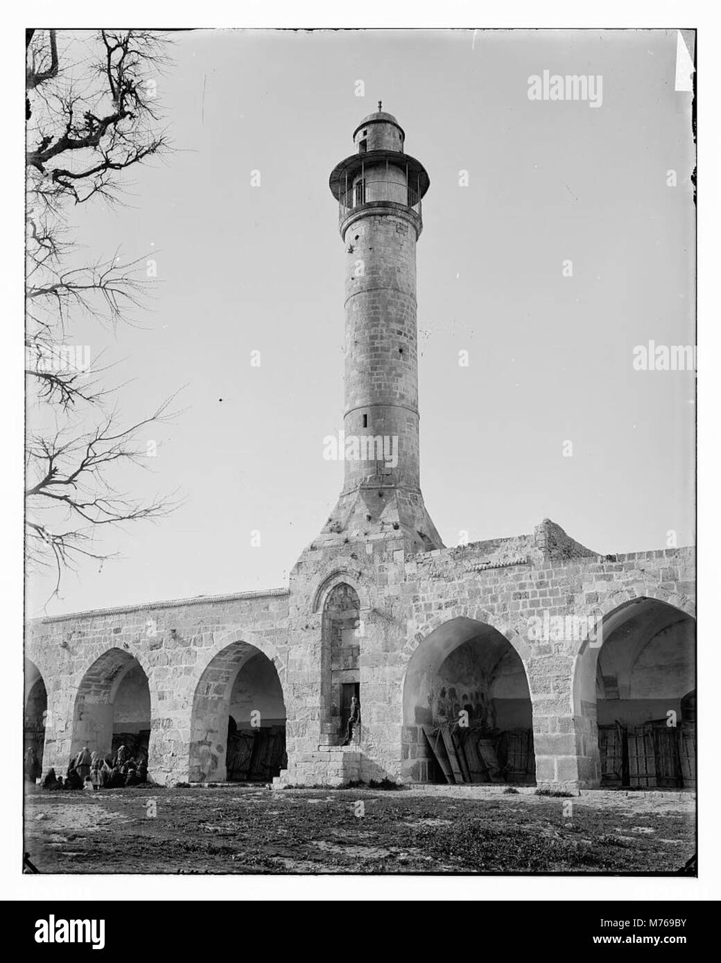 Minareto sul bordo nord del tempio, Gerusalemme matpc LOC.11805 Foto Stock