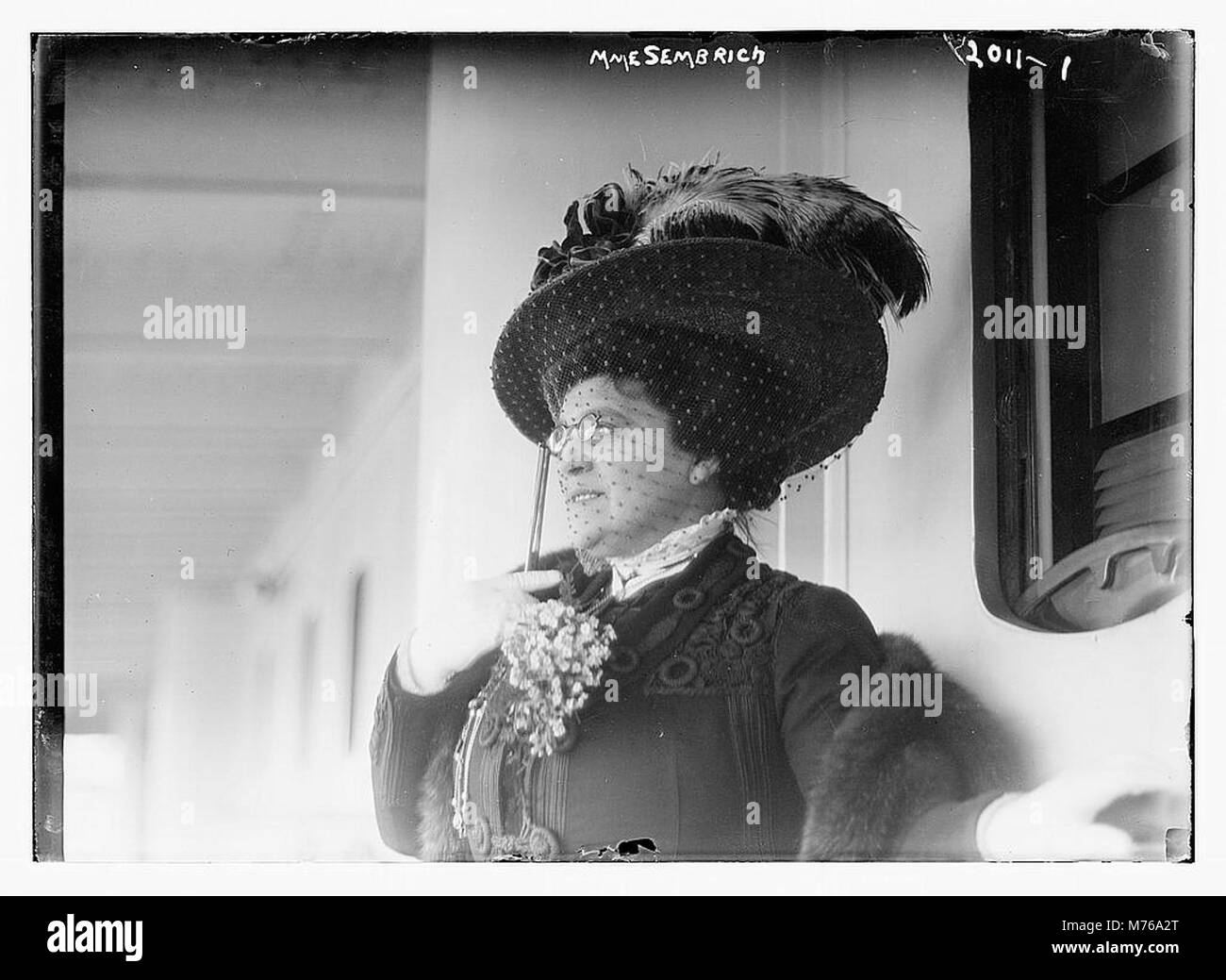 Questa fotografia mostra la mamma. Sembrich, un rinomato cantante d'opera della fine del XIX e dell'inizio del XX secolo. È stata celebrata per la sua voce potente e i suoi contributi al mondo della musica classica. Foto Stock