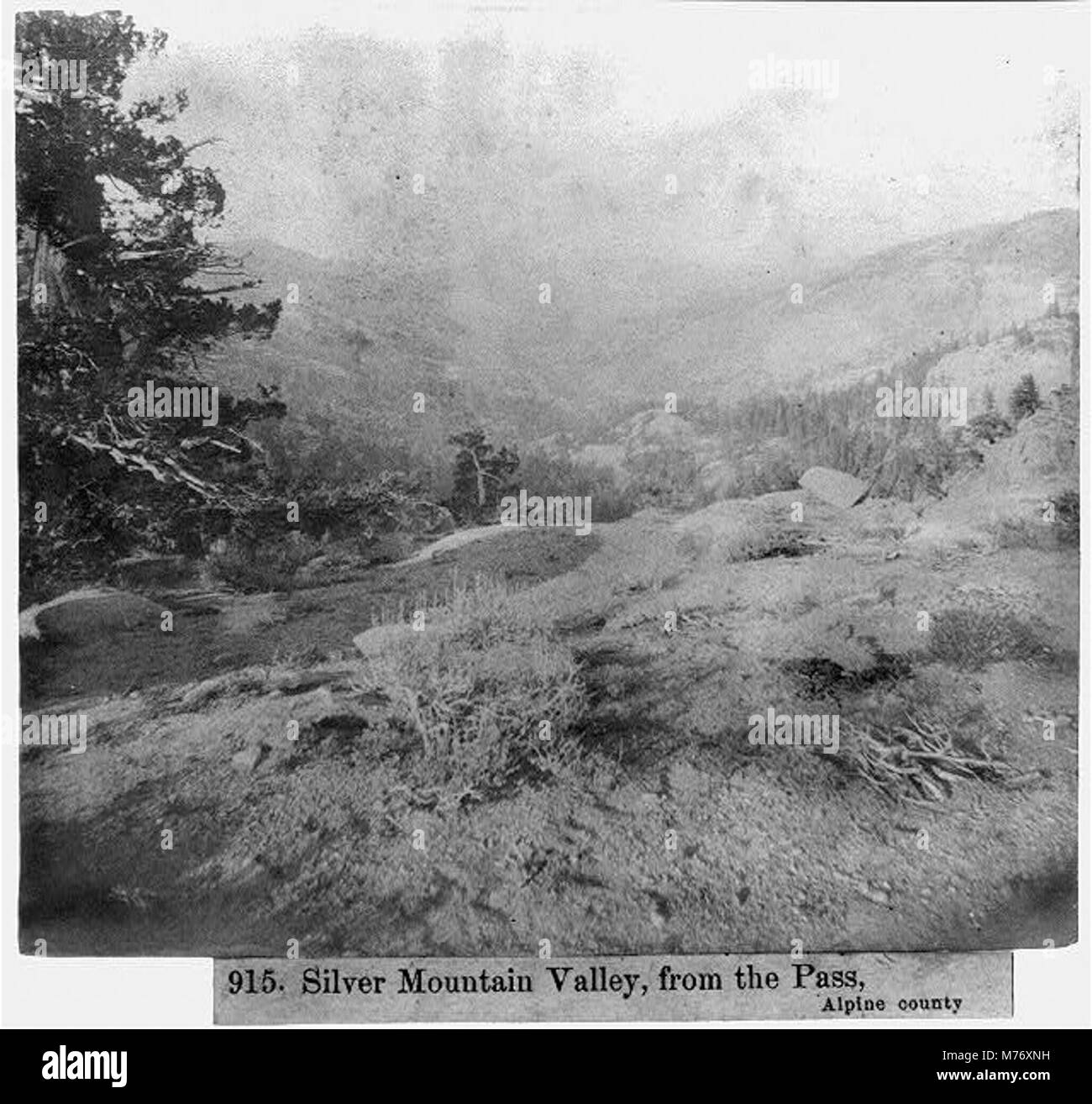 Silver Mountain Valley, dal valico alpino, County LCCN2002723005 Foto Stock