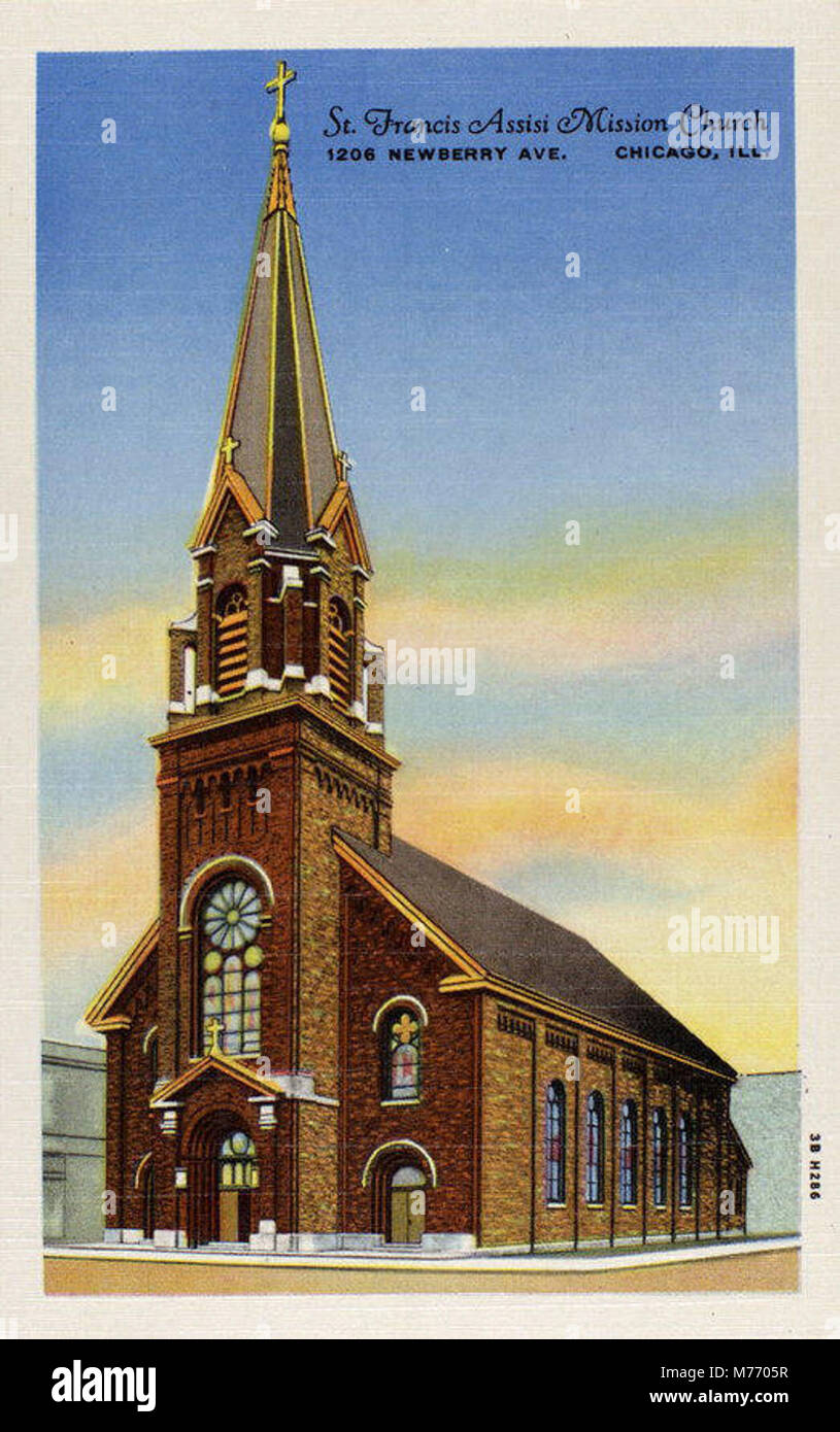 Una fotografia della chiesa missionaria di San Francesco Assisi, che ne evidenzia l'architettura e il significato all'interno della comunità locale come punto di riferimento religioso. Foto Stock