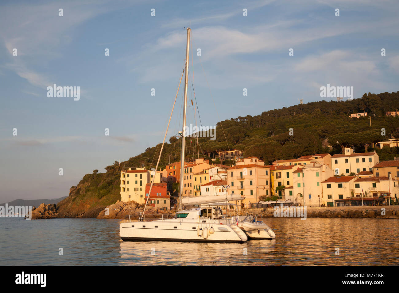 Marciana Marina Village, Isola d'Elba, Toscana, Italia, Europa Foto Stock