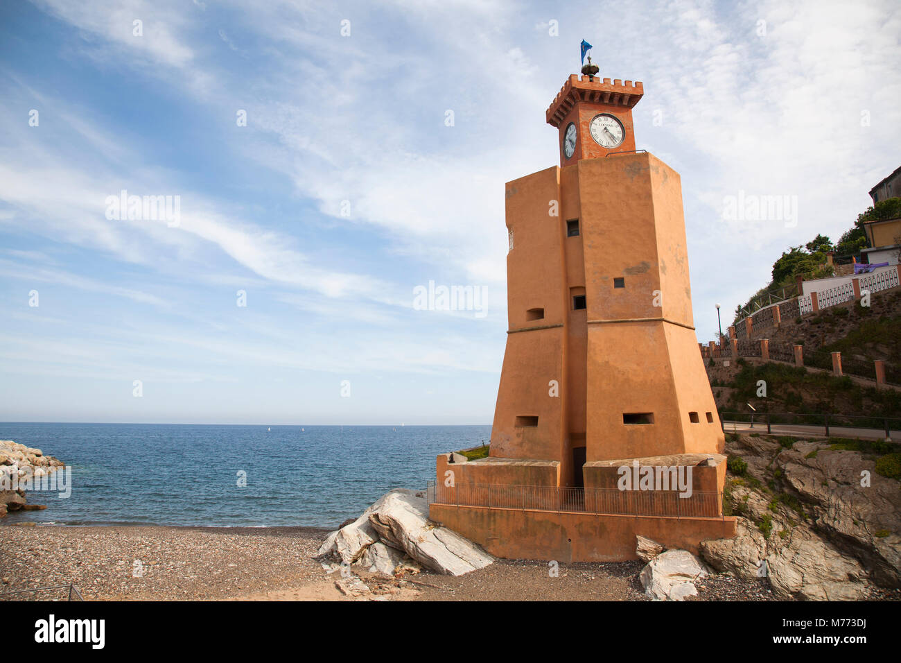 Torre degli Appiani, Rio Marina, Isola d'Elba, Toscana, Italia, Europa Foto Stock