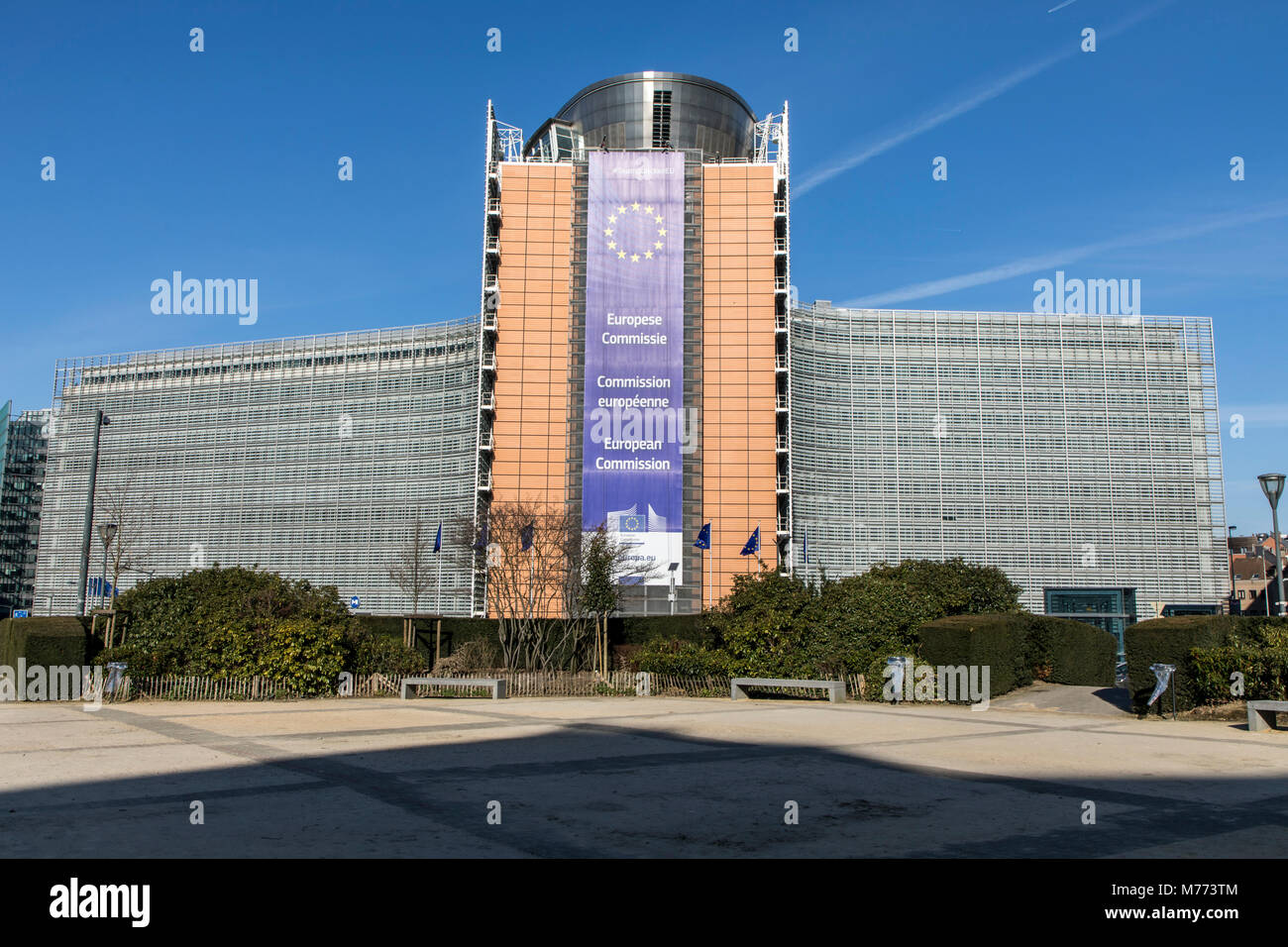 Commissione europea Building, Edificio Berlaymont, a Bruxelles, Belgio, Foto Stock