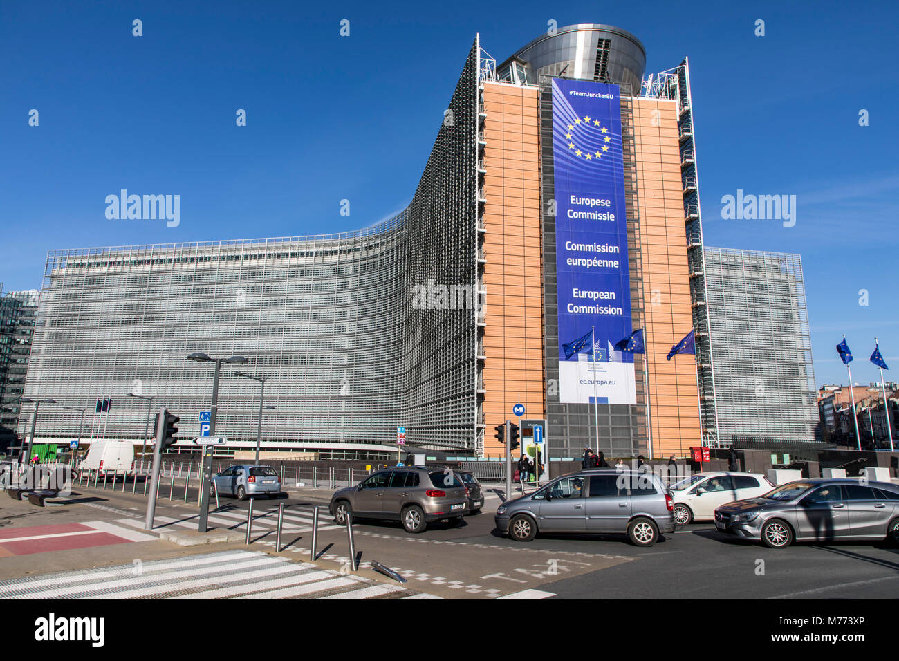 Commissione europea Building, Edificio Berlaymont, a Bruxelles, Belgio, Foto Stock