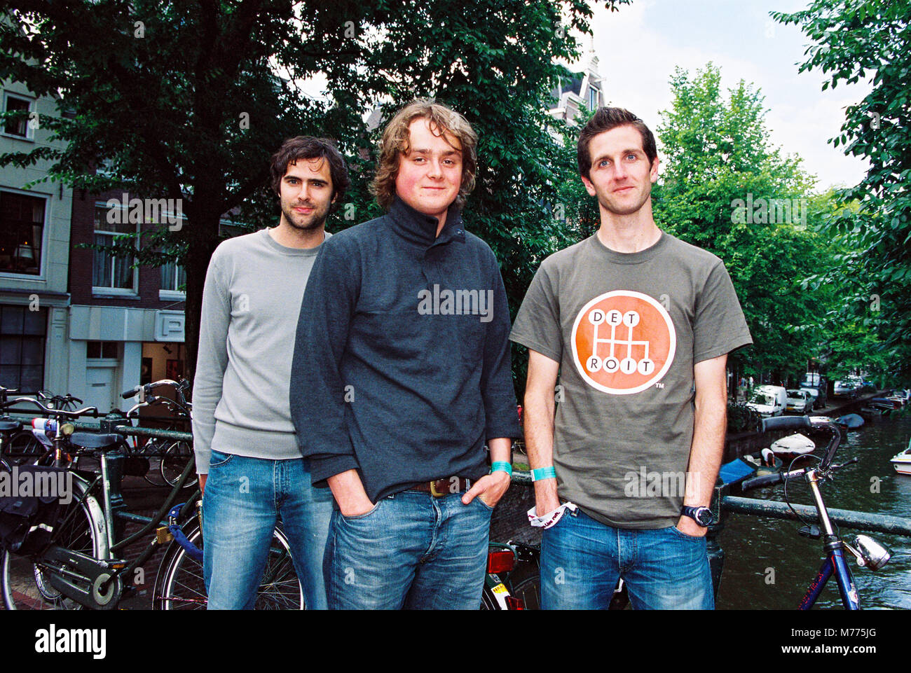 La band inglese Keane fotografata ad Amsterdam il 7 luglio 2004, Paesi Bassi, Europa Foto Stock