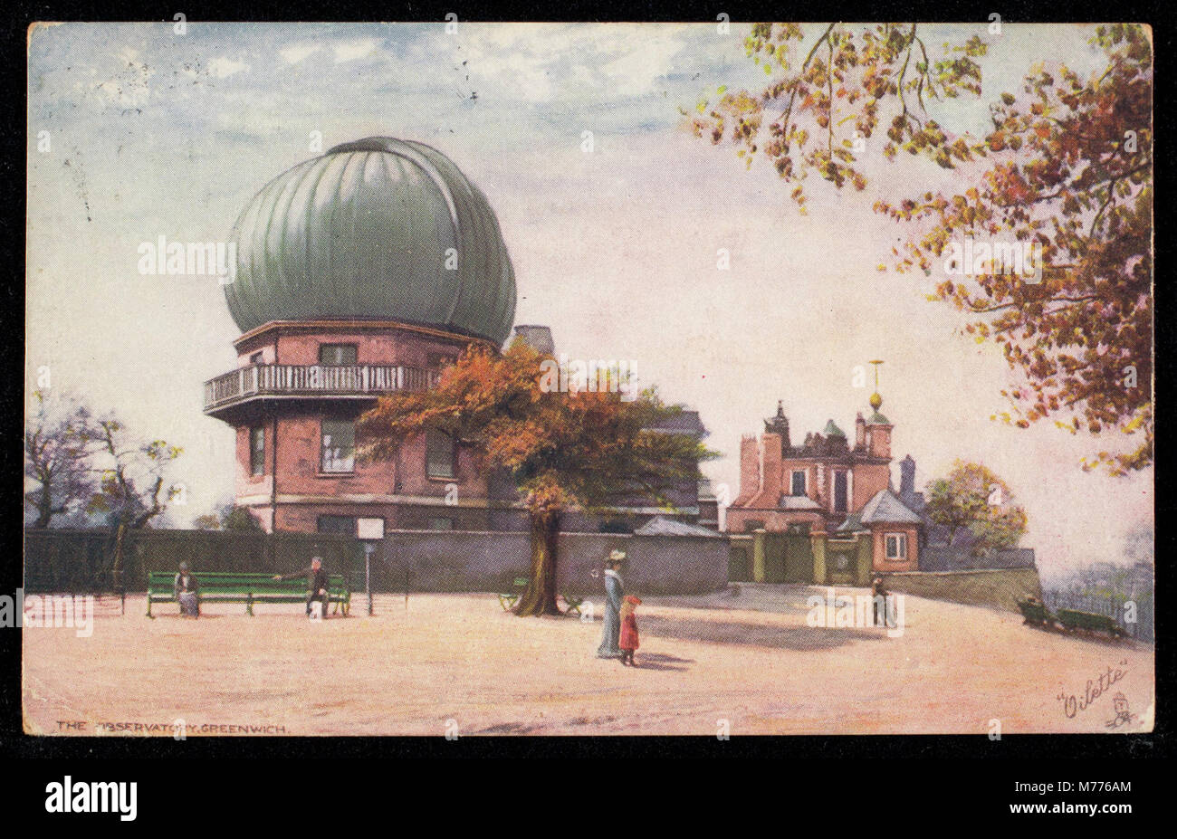 L'Osservatorio di Greenwich, un'istituzione scientifica chiave a Londra, noto per il suo ruolo nel cronometraggio e nella navigazione, in particolare il primo meridiano. Foto Stock