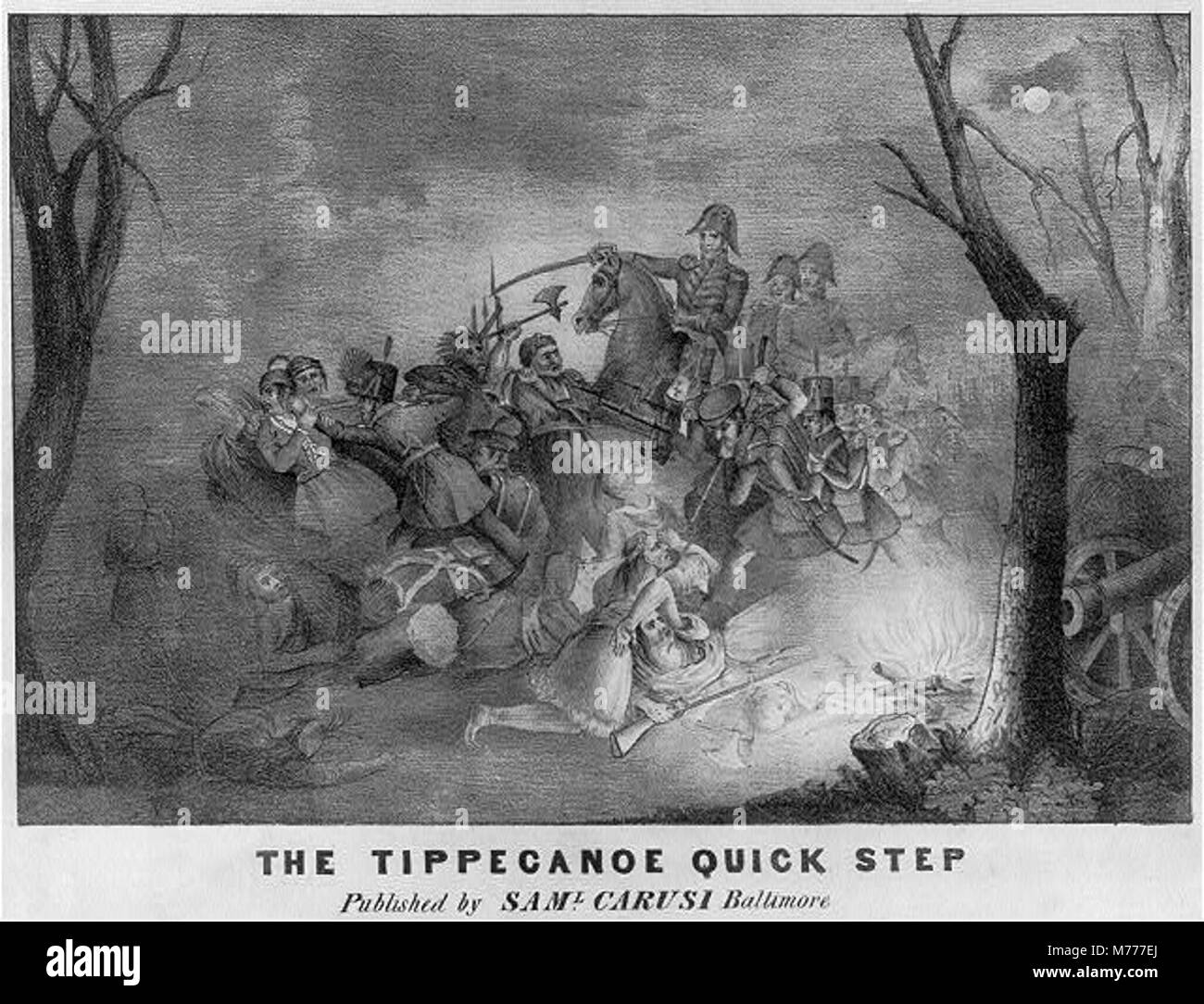 Il Tippecanoe Quick Step, una vivace composizione musicale popolare durante il XIX secolo, è associato alla celebrazione della storia politica e militare americana, in particolare l'eredità di William Henry Harrison. Foto Stock Il Tippecanoe Quick Step, una vivace composizione musicale popolare durante il XIX secolo, è associato alla celebrazione della storia politica e militare americana, in particolare l'eredità di William Henry Harrison. Foto Stock