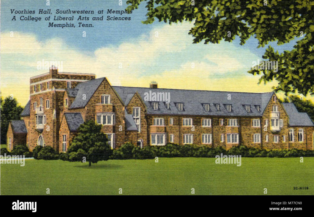 Voorhies Hall, a sudovest a Memphis un collegio di arti liberali e Scienze Memphis, Tennessee (Bni 4952) Foto Stock