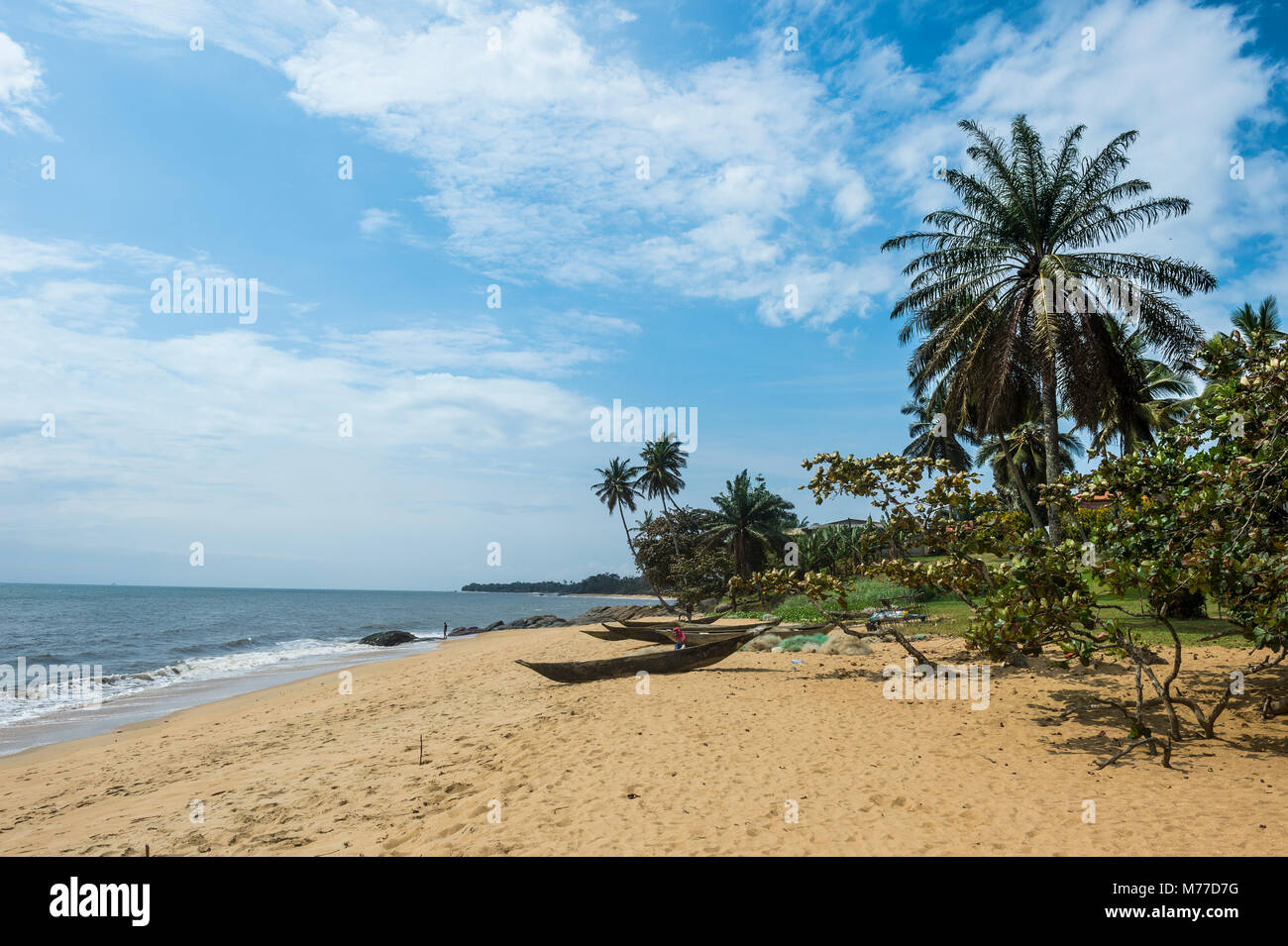 Bella spiaggia di Kribi, in Camerun, Africa Foto Stock