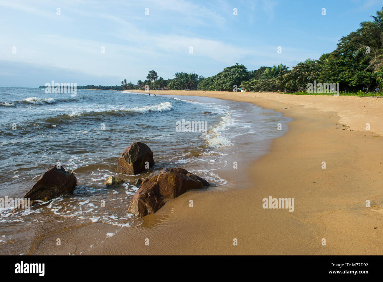 Bella spiaggia di Kribi, in Camerun, Africa Foto Stock