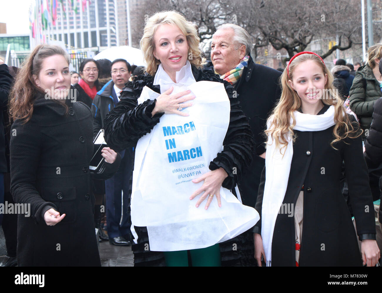 NEW YORK, NY Marzo 08, 2018: la Principessa Maria Carolina, Duchessa di Calabria e Palermo, S.A.R. La Principessa Camilla di Borbone delle Due Sicilie, Duchessa di Castro, la Principessa Maria Chiara, duchessa di Capri in Roma, Monaco e Parigi attendInternational Giornata della donna alle Nazioni Unite a New York. Marzo 07, 2018 Credit:RW/MediaPunch Foto Stock