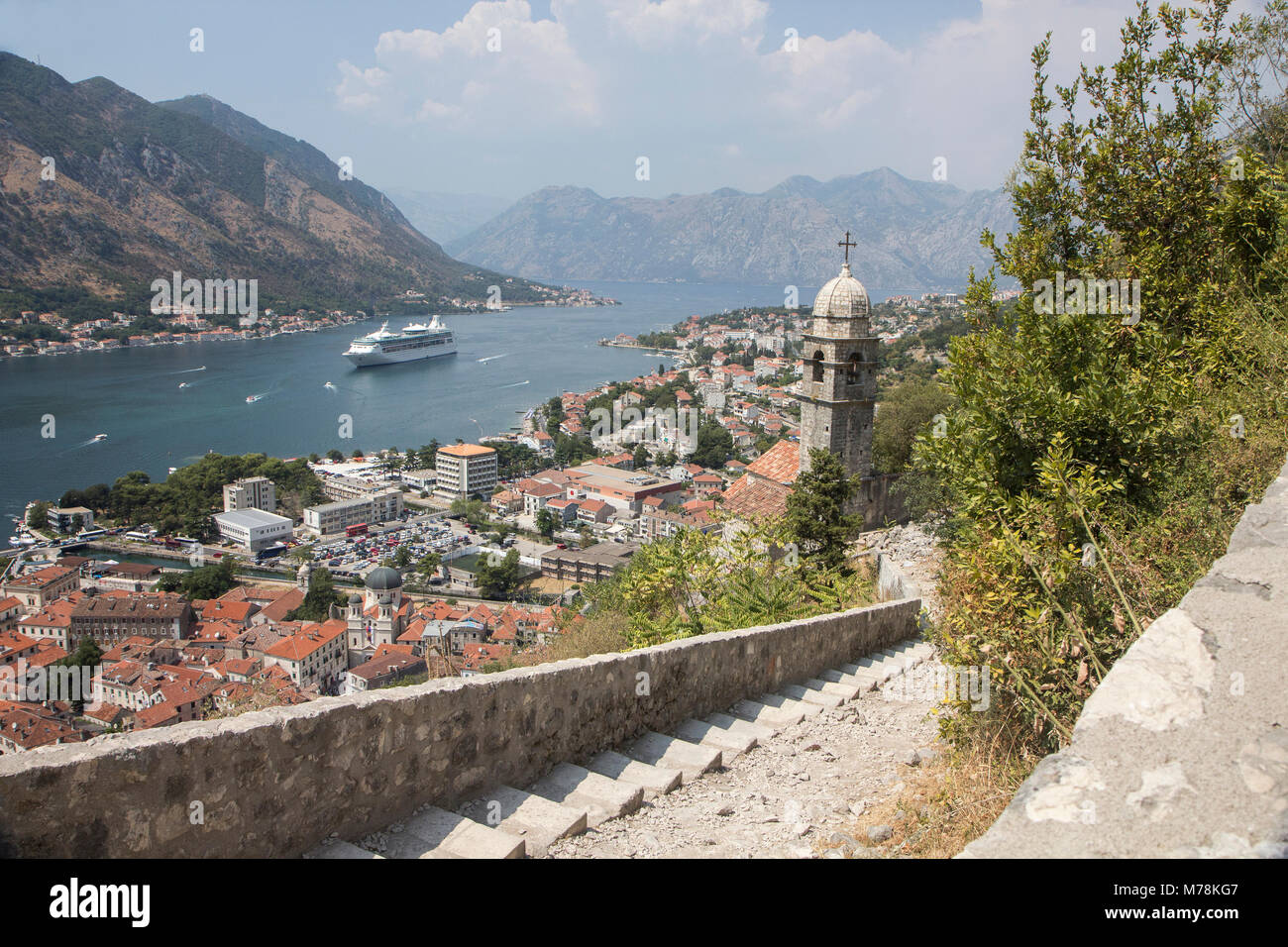 Baia di Kotor Foto Stock