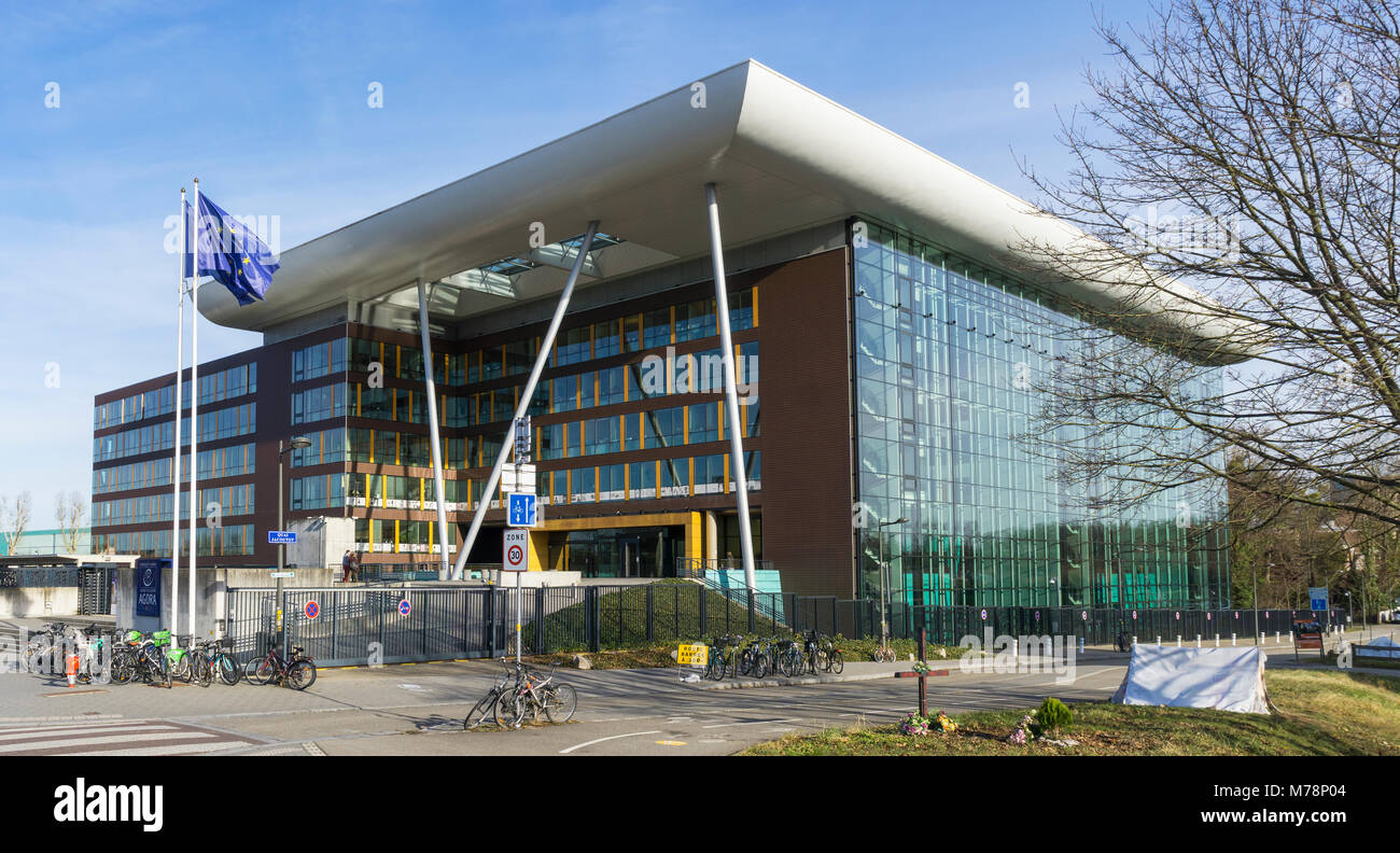 L'Agora edificio del Consiglio d'Europa, costruito nel 2008, Strasburgo, Francia Foto Stock