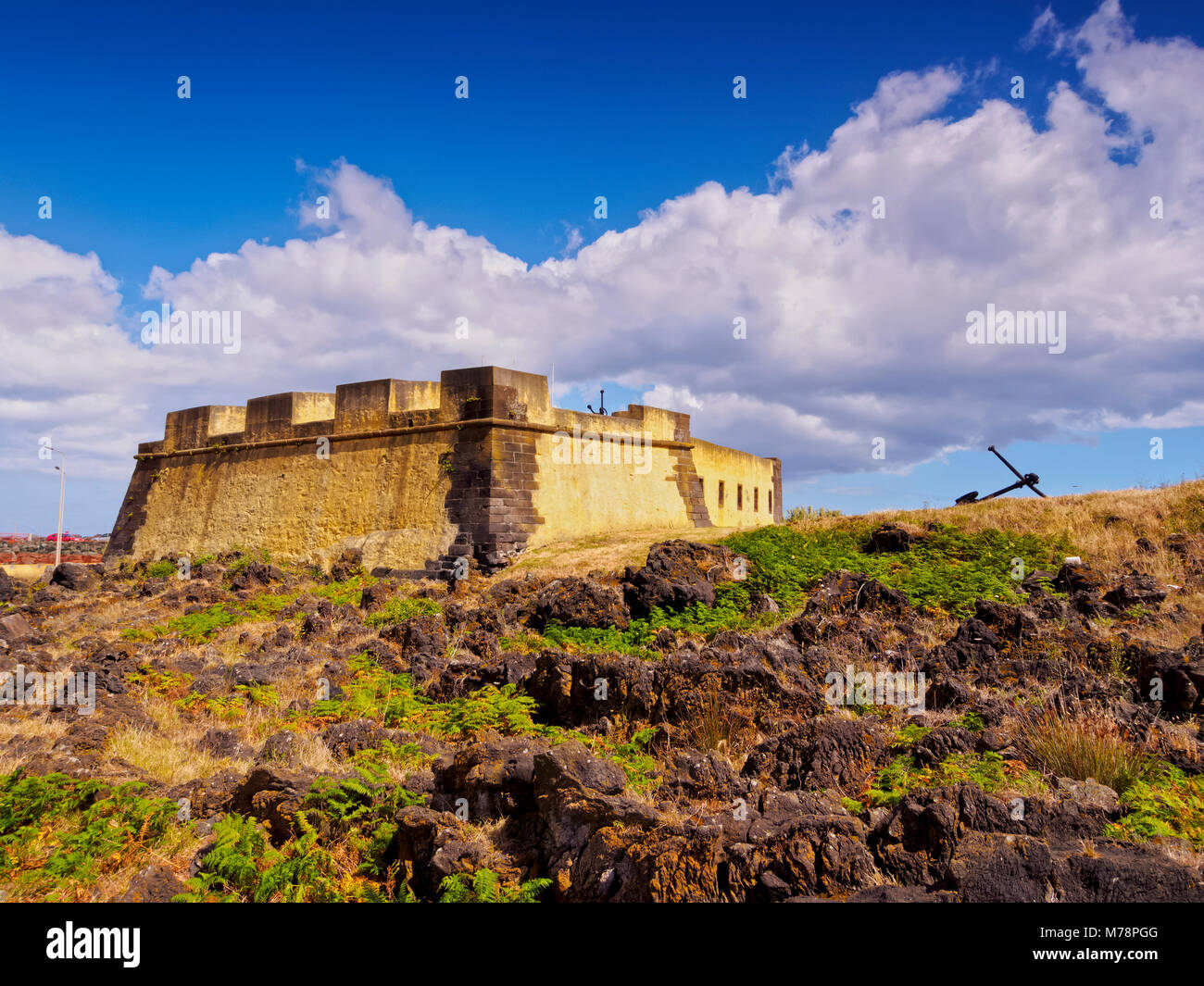 Forte di Santa Catarina, Praia da Vitoria, isola Terceira, Azzorre, Portogallo, Atlantico, Europa Foto Stock