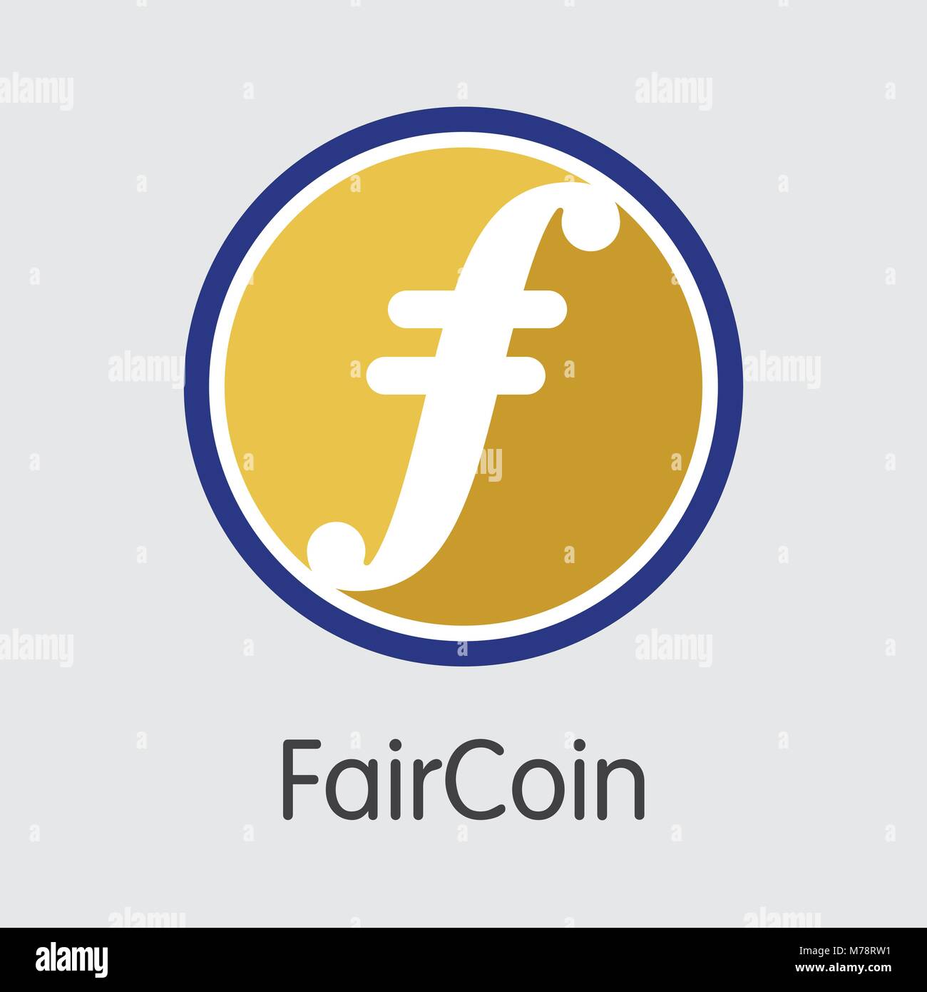 Faircoin - moneta virtuale dell'immagine della moneta. Illustrazione Vettoriale