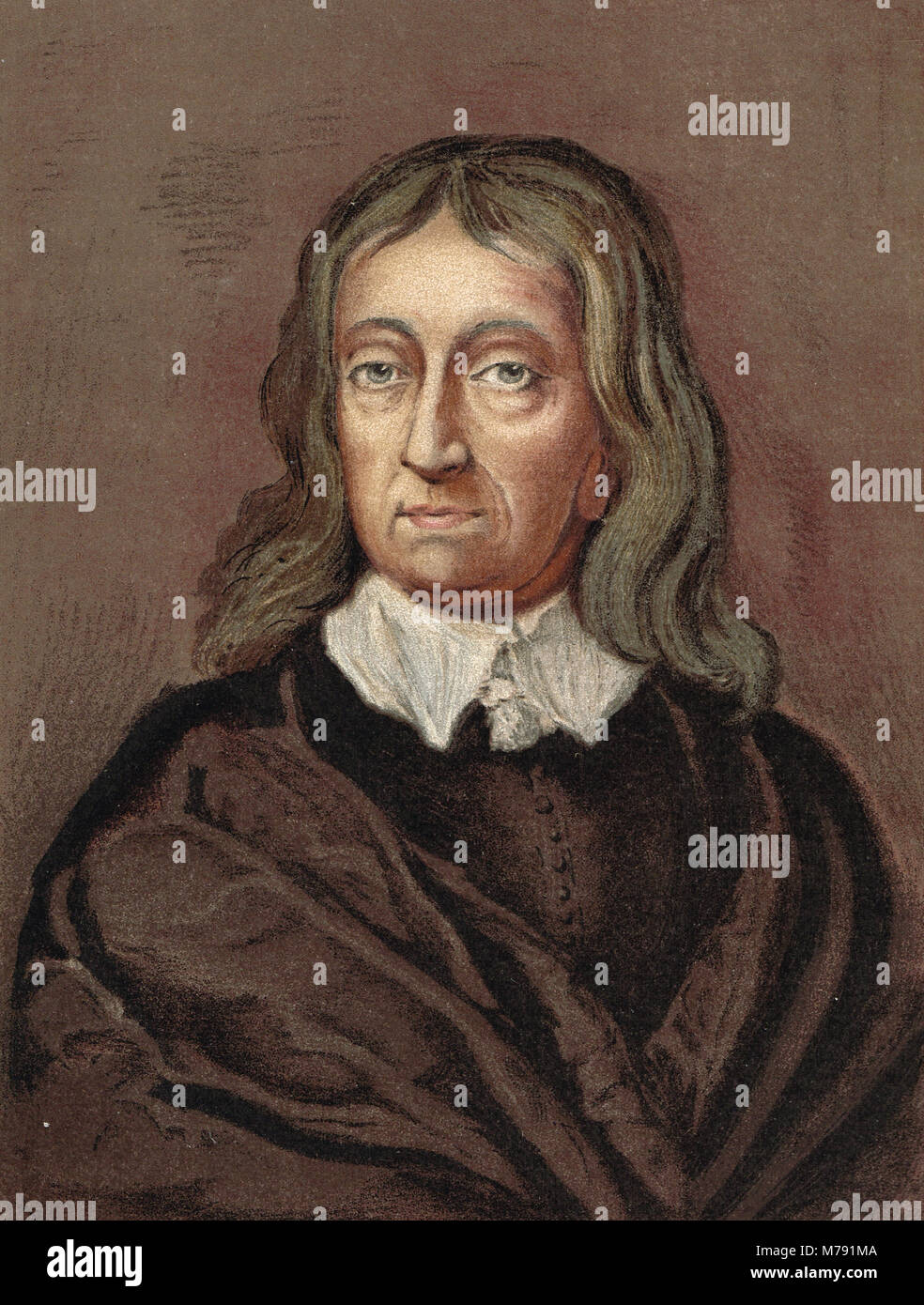 John Milton, poeta inglese (1608-1674) Foto Stock