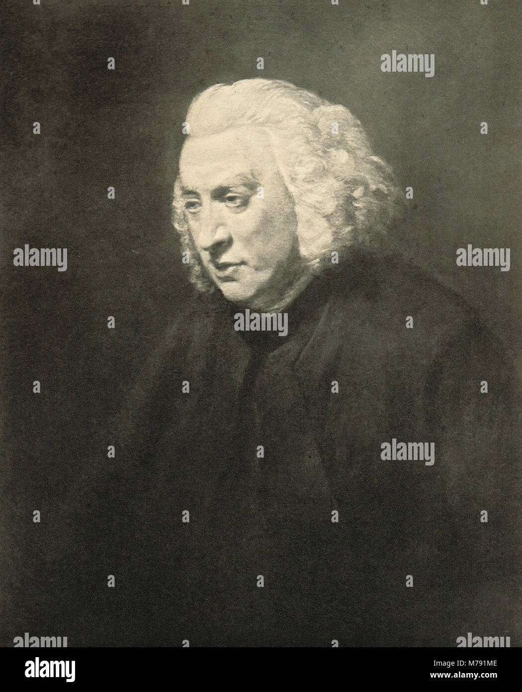 Dr Samuel Johnson lessicografo (1709-84) autore di un dizionario della lingua inglese pubblicato nel 1755 Foto Stock