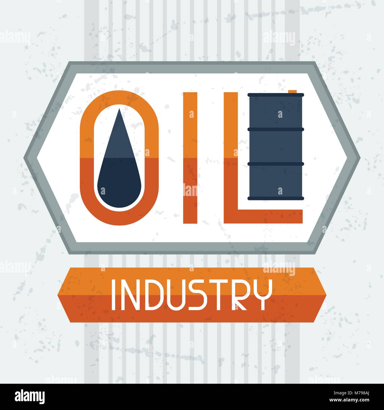 Industria petrolifera dello sfondo. Illustrazione Vettoriale