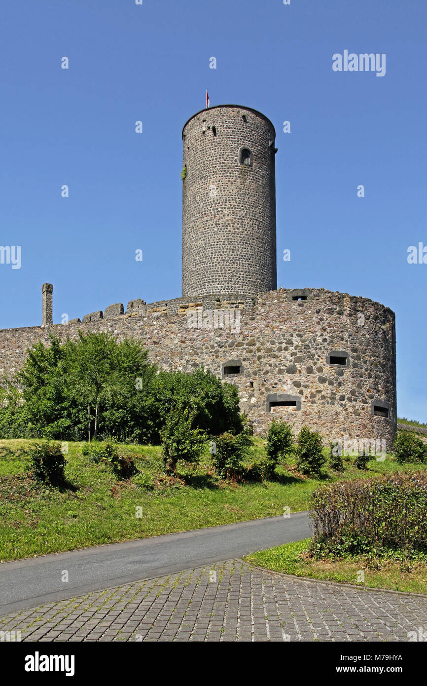 Germania, Assia, Münzenberg, Wetteraukreis, castello, rovina, la rovina del castello, Foto Stock