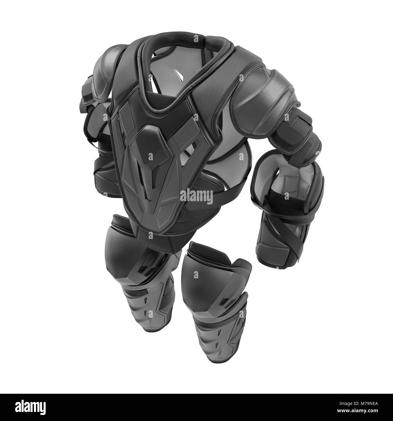 Hockey protettiva Kit ingranaggi su sfondo bianco. 3D illustrazione Foto Stock