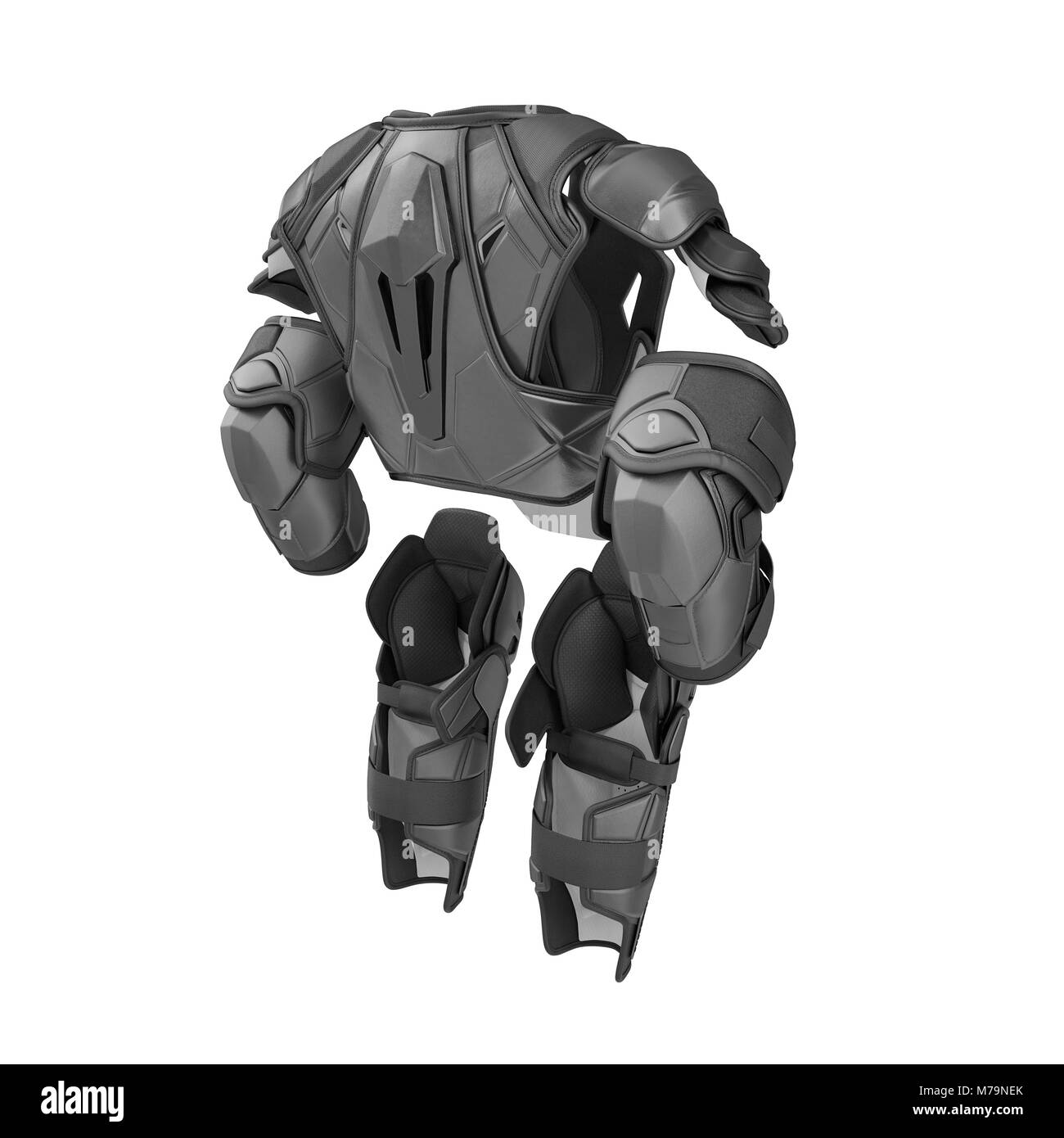 Hockey protettiva Kit ingranaggi su sfondo bianco. 3D illustrazione Foto Stock