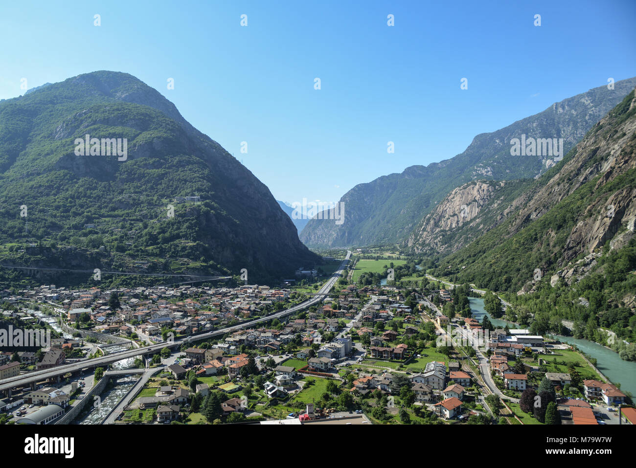 Valle d'Aosta in estate Foto Stock