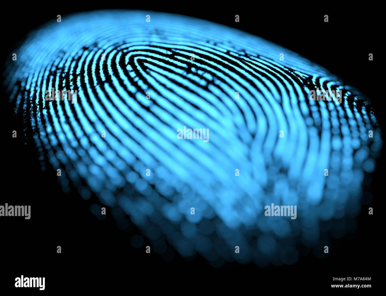 Impronte digitali, illustrazione. Foto Stock
