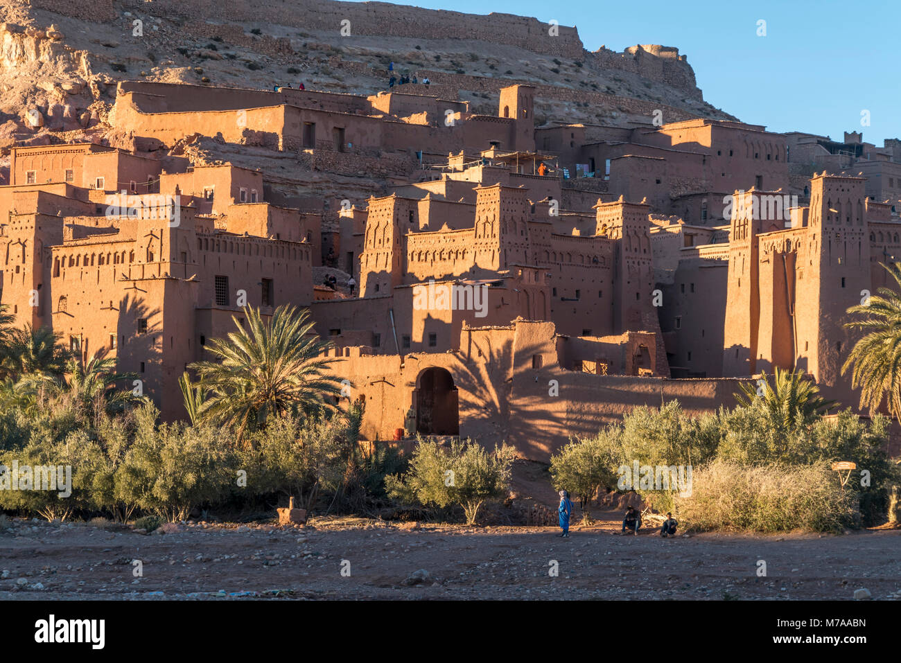 Kasbah Ait-Ben-Haddou, provincia di Ouarzazate, Souss-Massa-Draa, Marocco Foto Stock