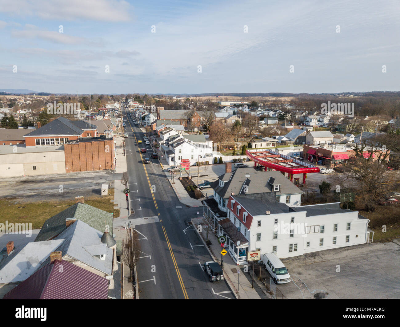 Delle antenne di Littlestown storico, Pennsylvania Gettysburg vicini Foto Stock