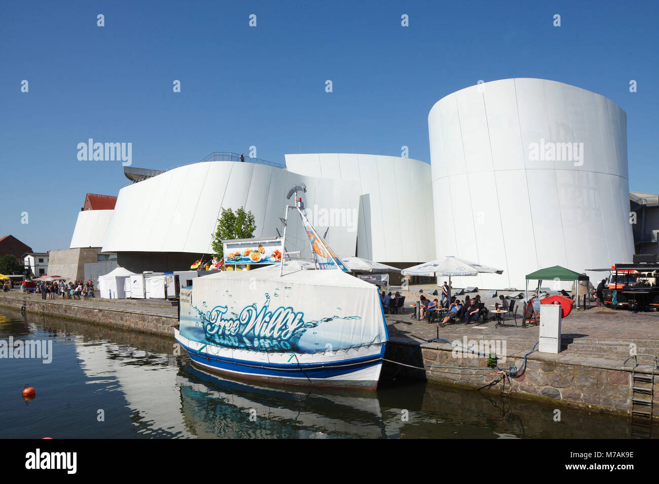 Museum Ozeaneum, pesca taglierina, Stralsund, Meclemburgo-Pomerania Occidentale, Germania, Europa Foto Stock